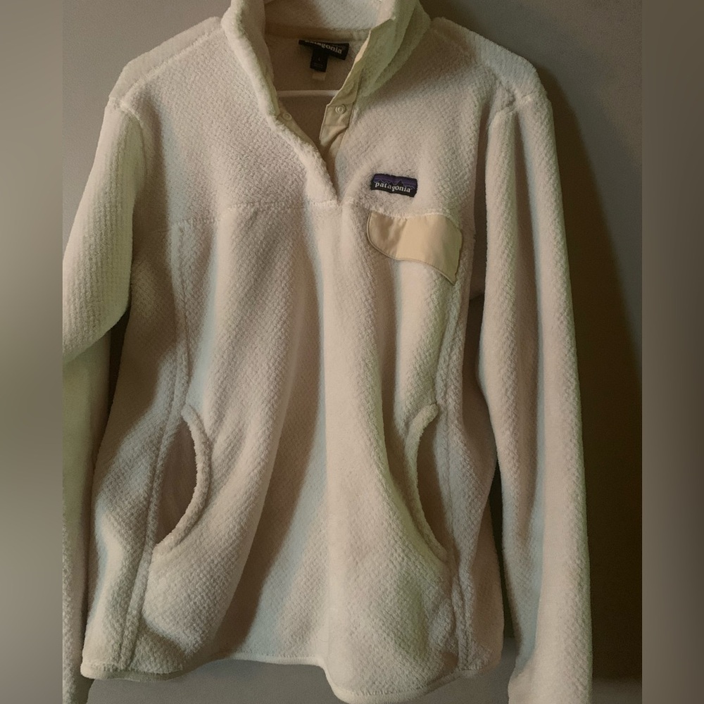 Patagonia Cream Crewneck Jacket Knit Classic